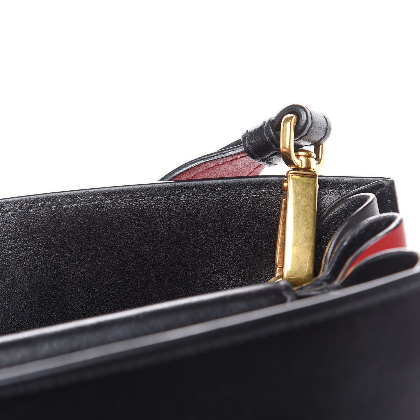 Goatskin Floral Print Bibliotheque Shoulder Bag Tabacco Black