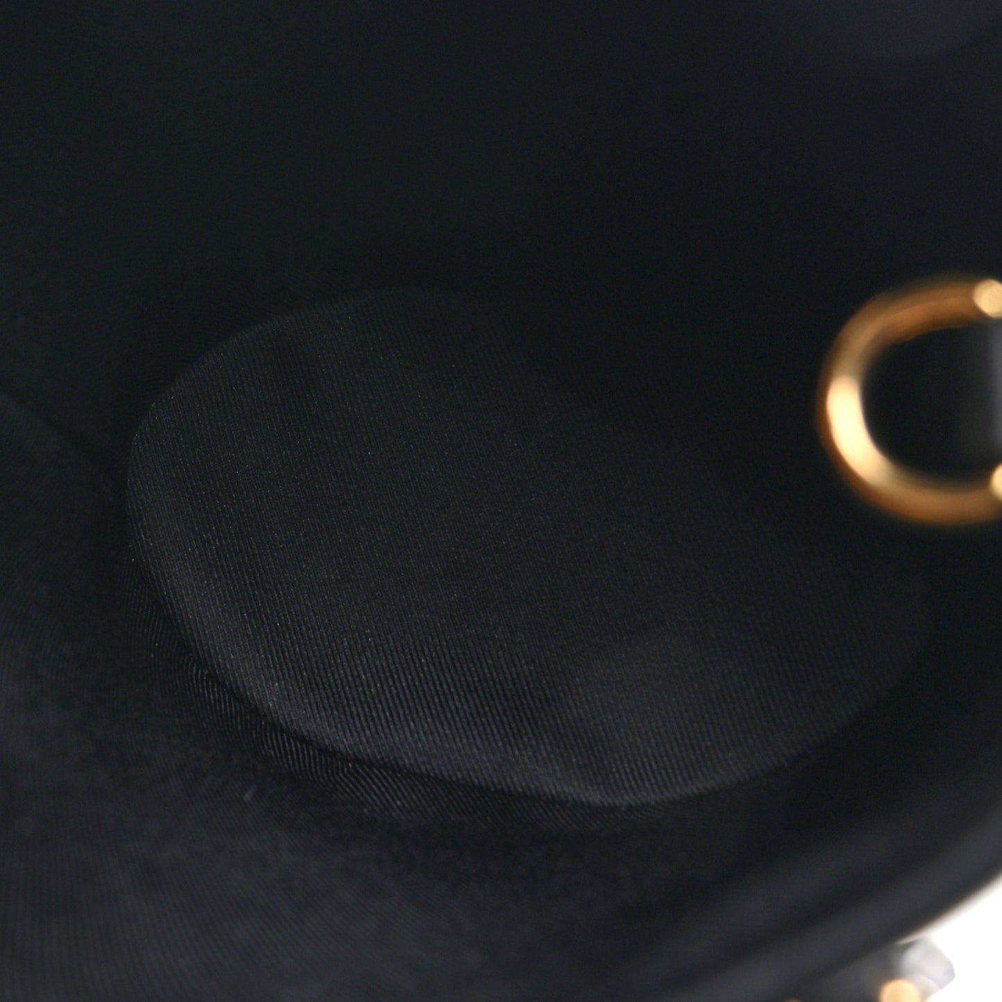 Cotton Calfskin Monogram Nano Bucket Bag Black