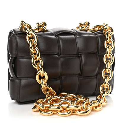 Bottega Veneta Lambskin Maxi Intreccio Padded Chain Cassette Crossbody Bag Black 3 of 10