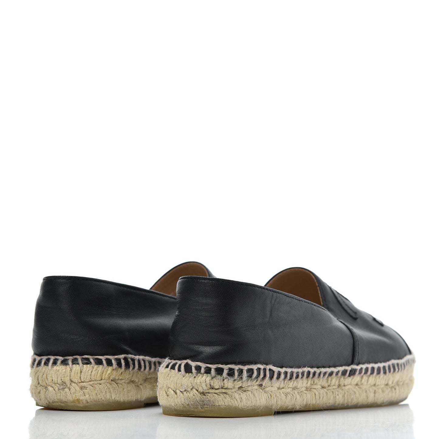 Lambskin CC Espadrilles 39 Black