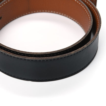 Hermes Box Togo 32mm Belt Strap 75 Black Gold 6 of 9
