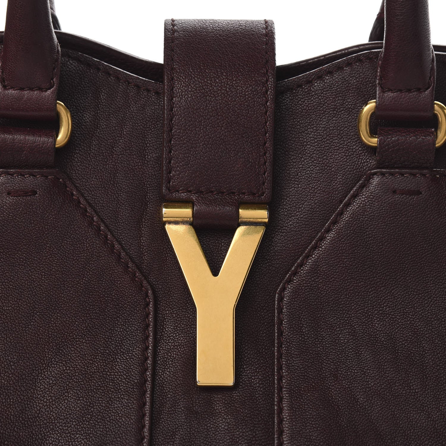 Saint Laurent Sheepskin Medium Cabas ChYc Plum 12 of 12