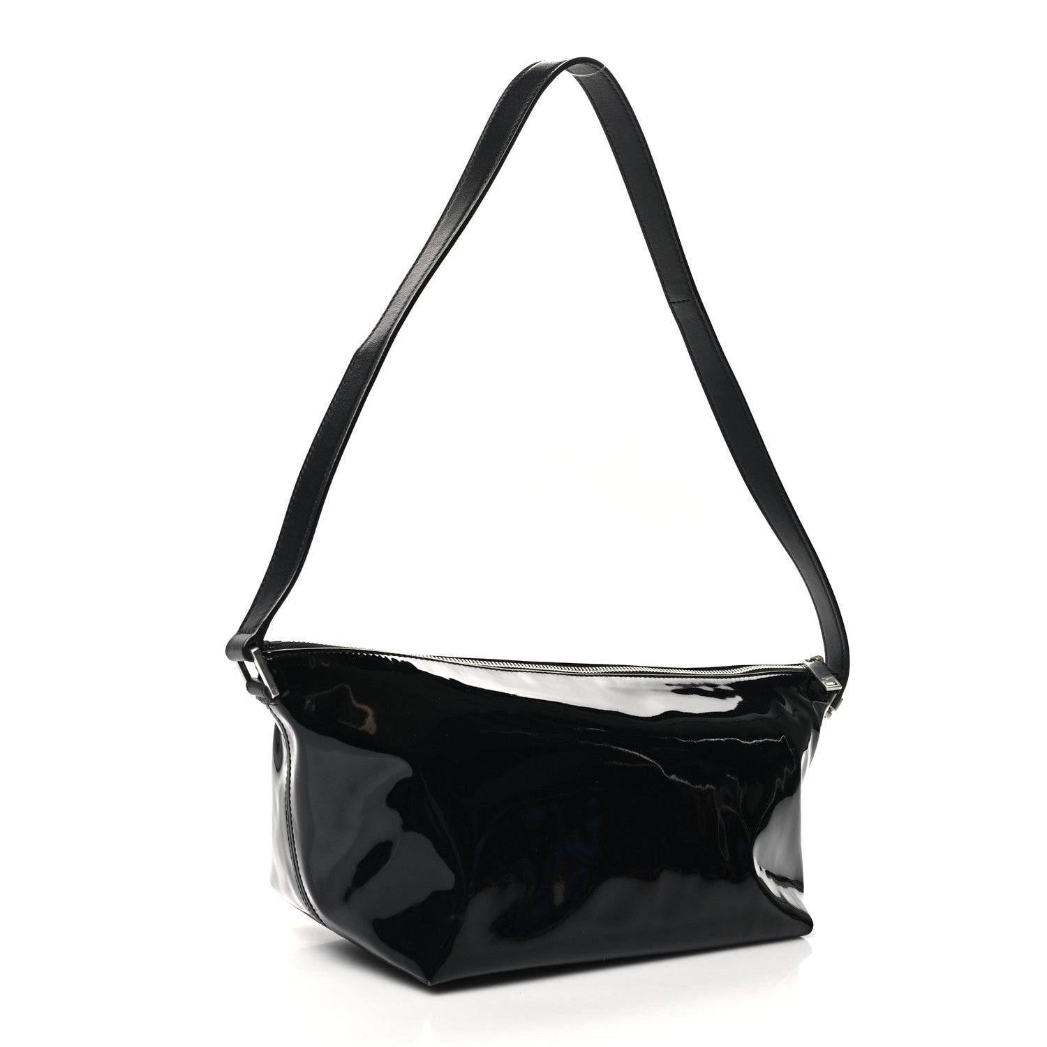 Saint Laurent Patent Sac Homme Shoulder Bag Black 3 of 10