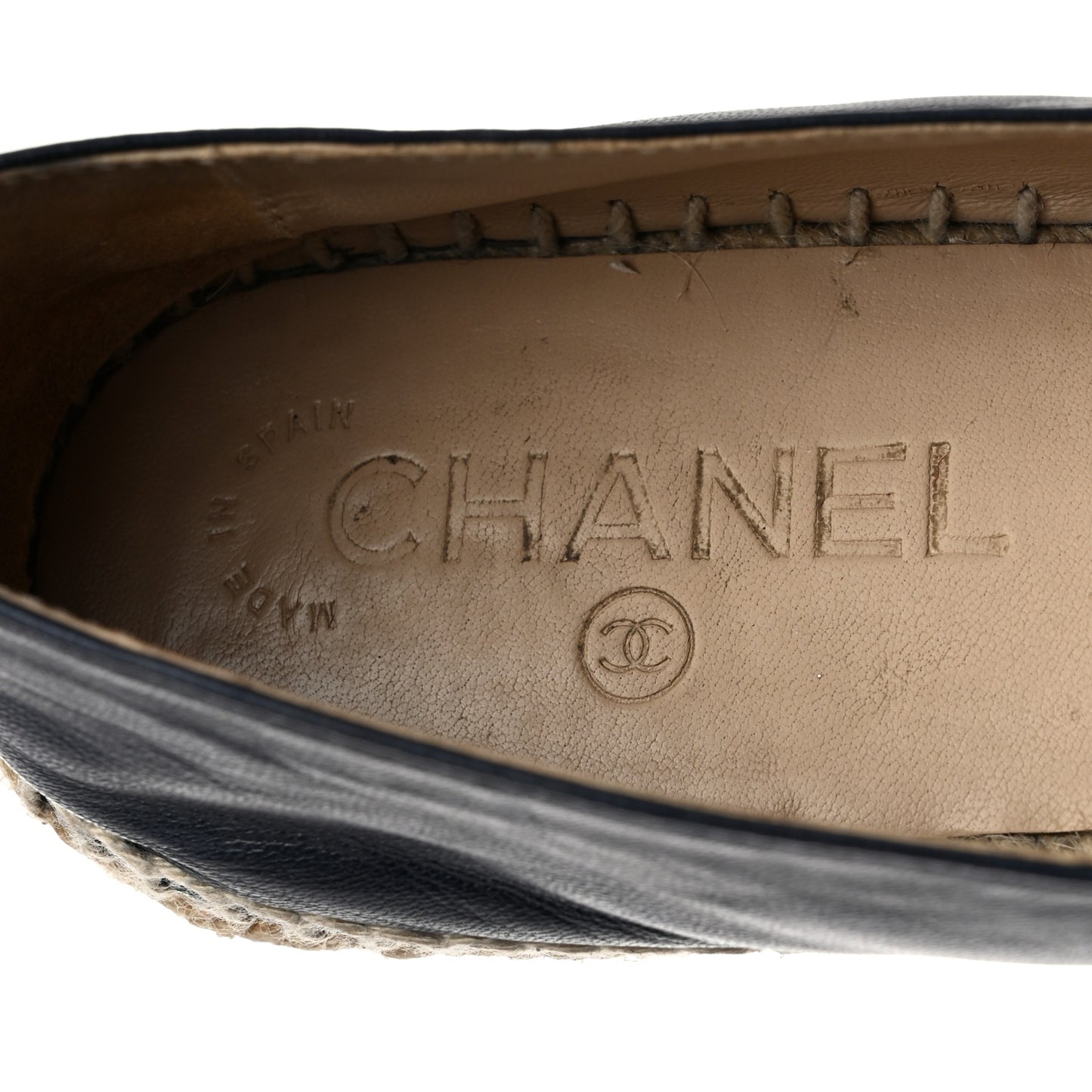 Lambskin CC Espadrilles 38 Navy Black