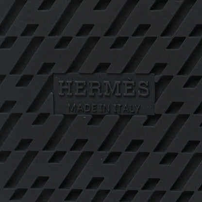 Hermes Calfskin Womens Chypre Sandals 38.5 Black 7 of 9