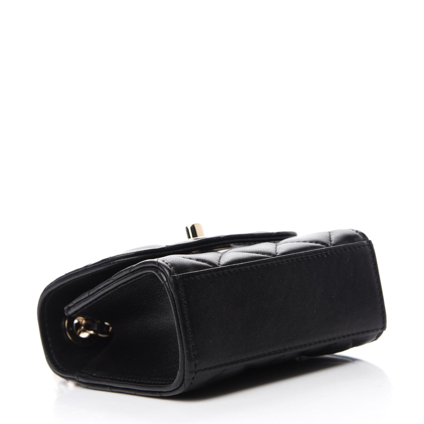 Lambskin Quilted Mini Trendy CC Chain Wallet Black