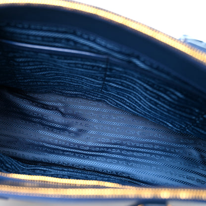 Prada Saffiano Vernice Medium Galleria Double Zip Tote Azzurro 5 of 14