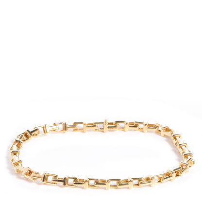 Tiffany 18K Yellow Gold Narrow T Chain Bracelet 1 of 7