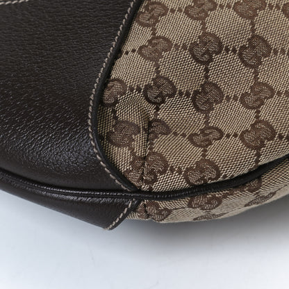 Gucci Monogram Bamboo Horsebit Hobo Dark Brown 10 of 11
