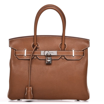 Hermes Natural Barenia Faubourg Birkin 30 Fauve 1 of 27