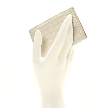 Hermes Matte Alligator MC2 Euclide Card Holder Beton 2 of 9