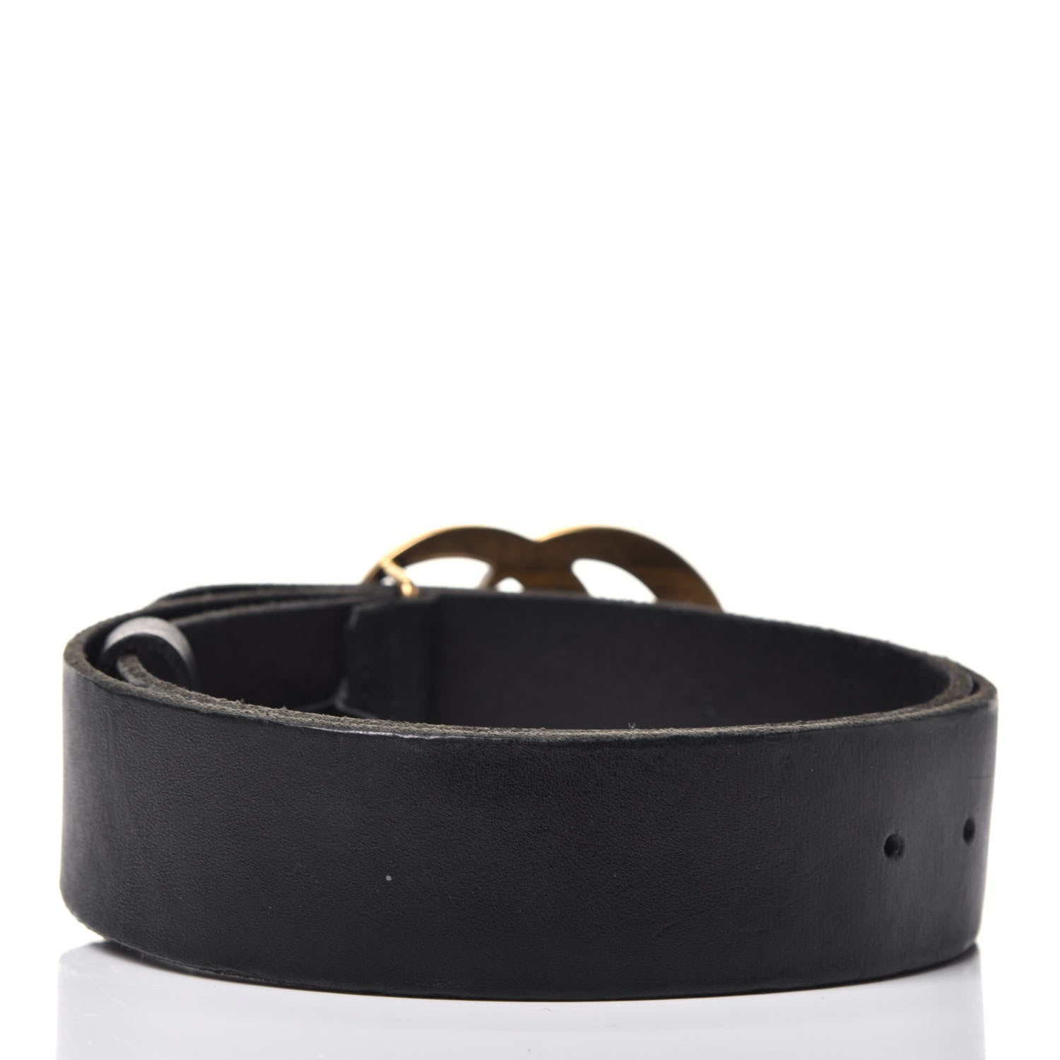 Gucci Faded Calfskin Double G 40mm Belt 80 32 Black 2 of 3
