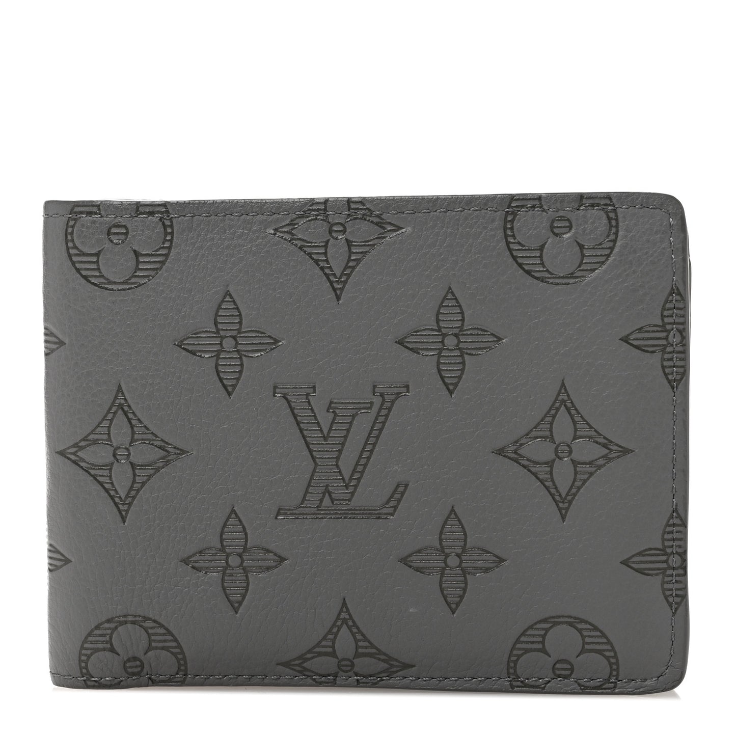 Calfskin Monogram Shadow Multiple Wallet Anthracite Gray