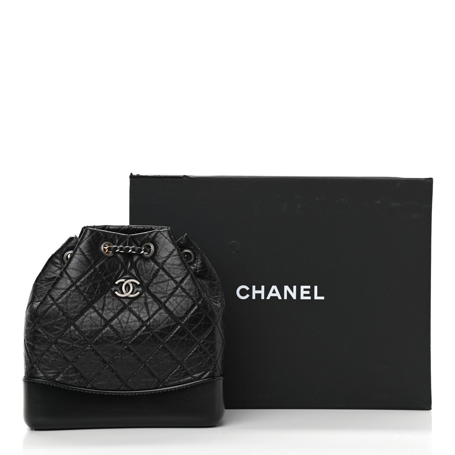 Chanel Aged Calfskin Quilted Small Gabrielle Backpack Black 11 of 11