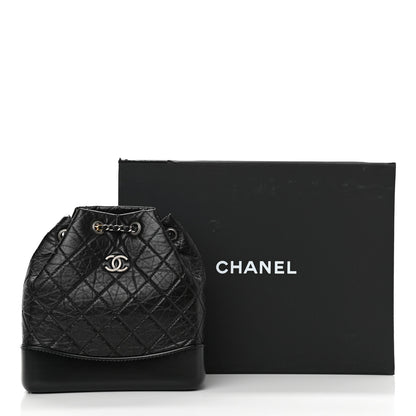 Chanel Aged Calfskin Quilted Small Gabrielle Backpack Black 11 of 11