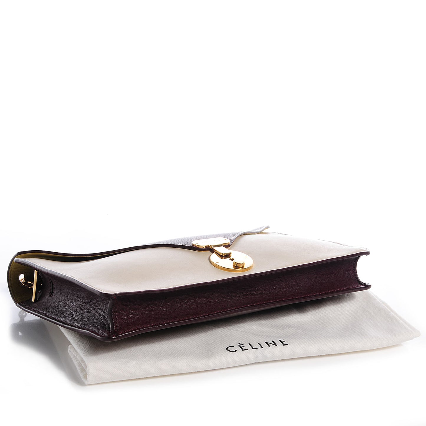 Calfskin Envelope Shoulder Bag Burgundy