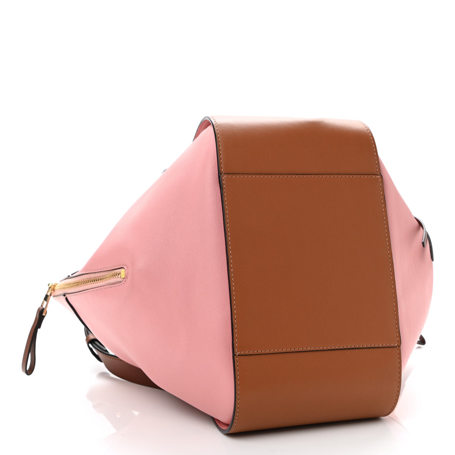 Calfskin Small Hammock Shoulder Bag Pastel Pink Tan