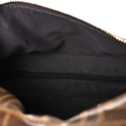 Fendi X FILA Glazed Fabric Vitello Century FF 1974 Mania Belt Bag Mogano Panna Blueberry 4 of 10