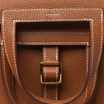 Hermes Taurillon Clemence Halzan 25 Gold 8 of 10