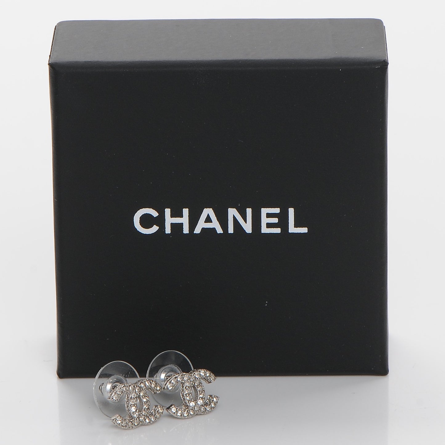 Crystal Timeless CC Earrings Silver