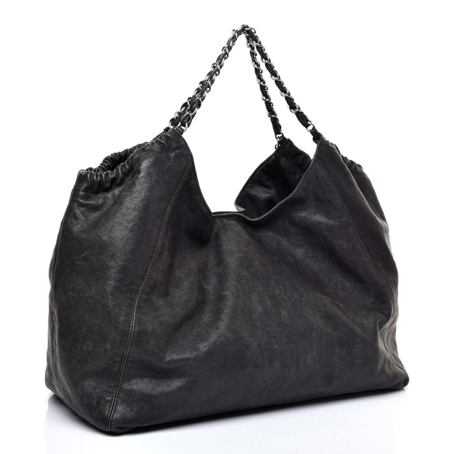 Chanel Distressed Caviar XL Coco Cabas Black 3 of 9