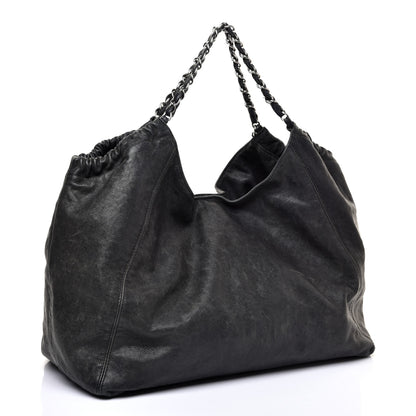Chanel Distressed Caviar XL Coco Cabas Black 3 of 9