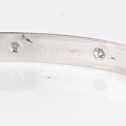 Cartier 18K White Gold 10 Diamond LOVE Bracelet 21 6 of 9