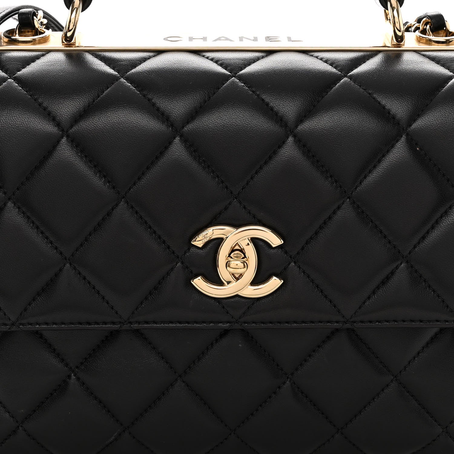 Chanel Lambskin Quilted Medium Trendy CC Flap Dual Handle Bag Black 9 of 11