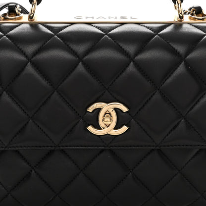 Chanel Lambskin Quilted Medium Trendy CC Flap Dual Handle Bag Black 9 of 11