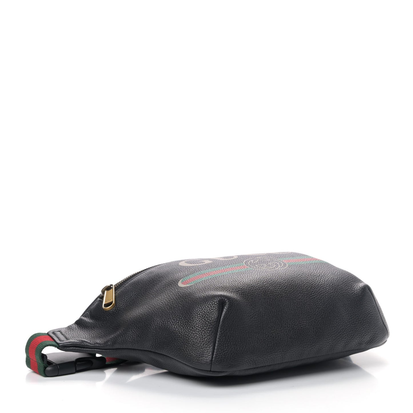 Grained Calfskin Logo Belt Bag Black