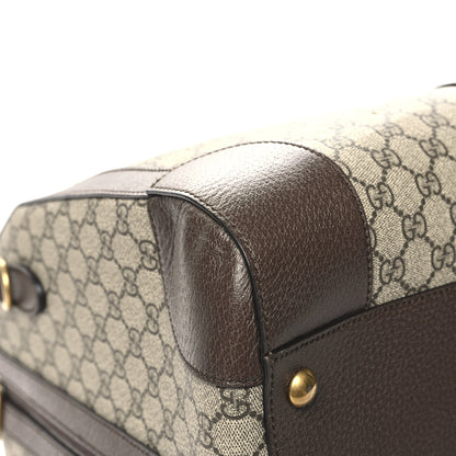 Gucci GG Supreme Monogram Textured Dollar Calfskin Web Large Savoy Duffle Bag Beige Ebony 8 of 11
