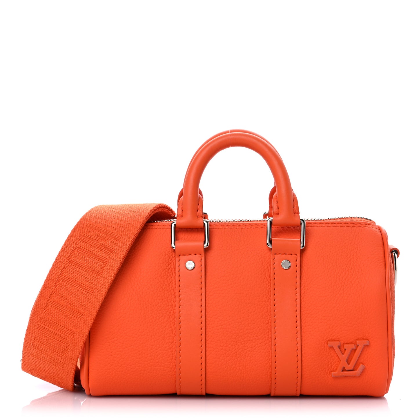 Grained Calfskin Aerogram Keepall XS Orange