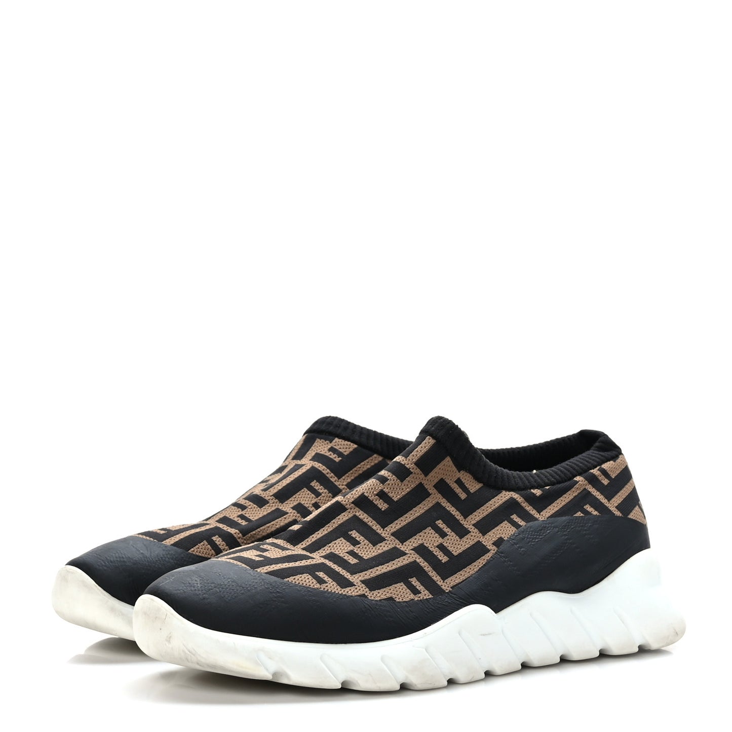 Jersey FF Mens Low Top Sock Sneakers 10 Black Tobacco