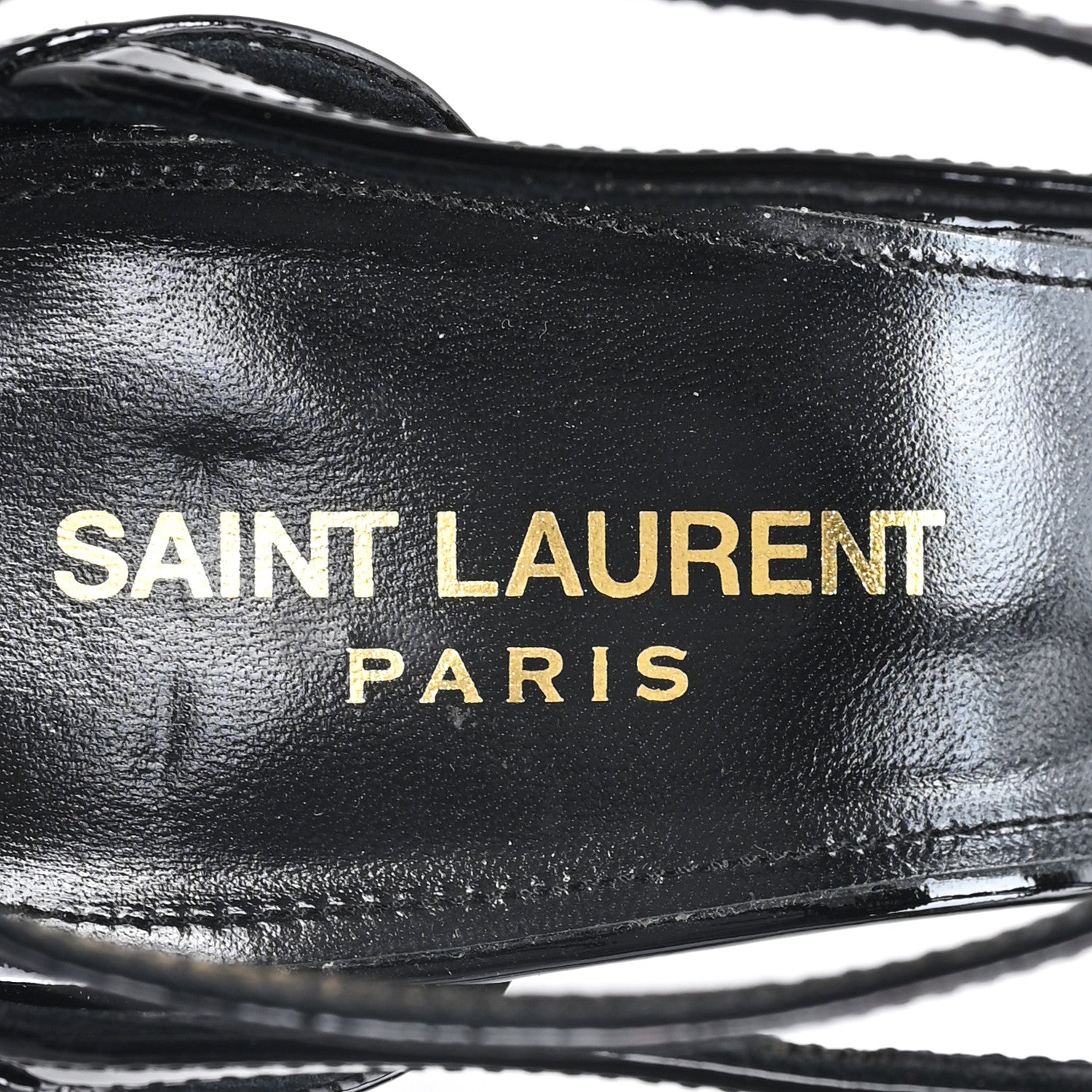 Saint Laurent Vernice Chiffon Cassandra 100 Ankle Strap Sandals 38.5 Black 38.5 Black 8 of 9