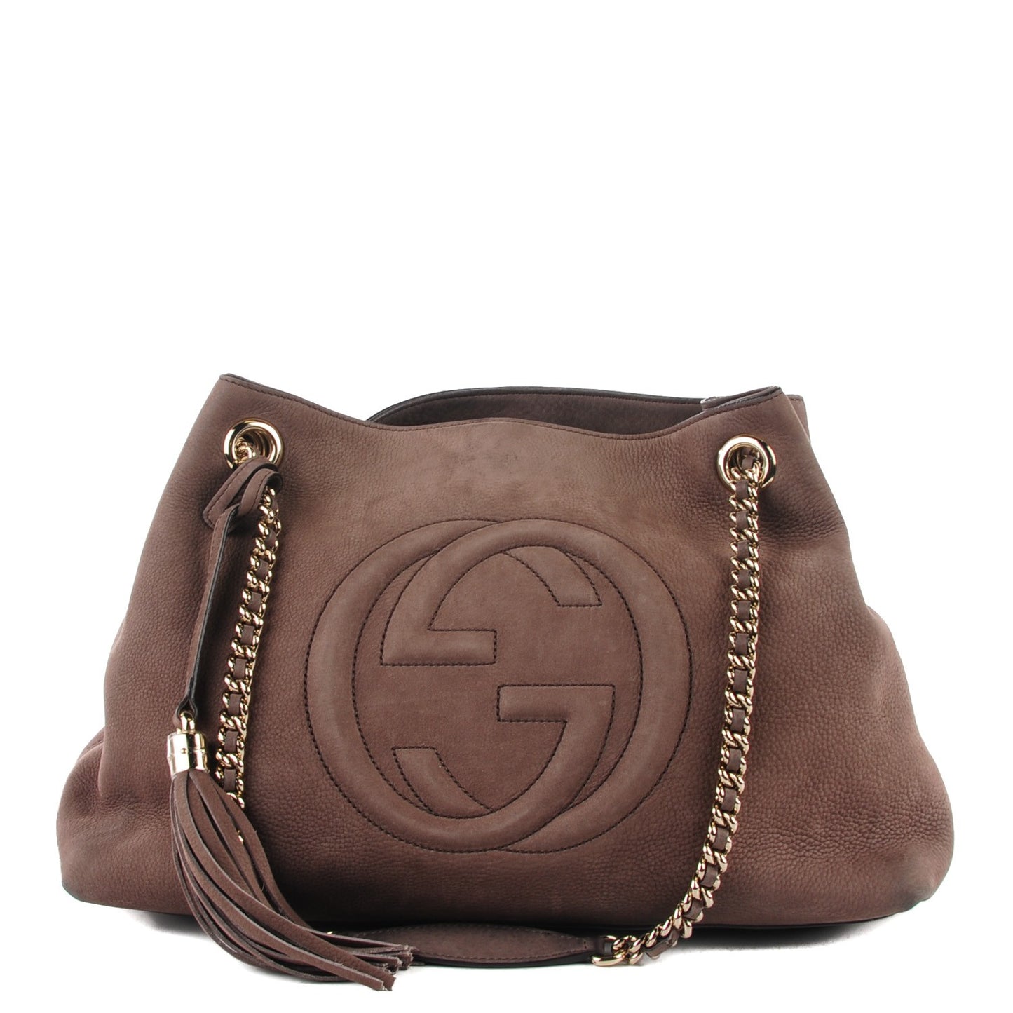 Vitello Range Medium Soho Chain Shoulder Bag Grey Field