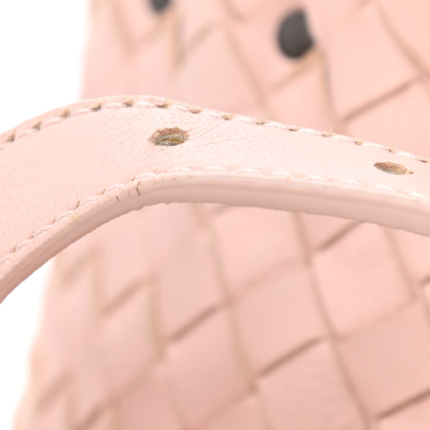 Nappa Intrecciato Drawstring Tassel Bucket Pink