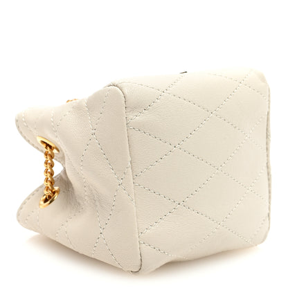 Saint Laurent Lambskin Quilted Baby Bucket Bag Crema Soft 4 of 9
