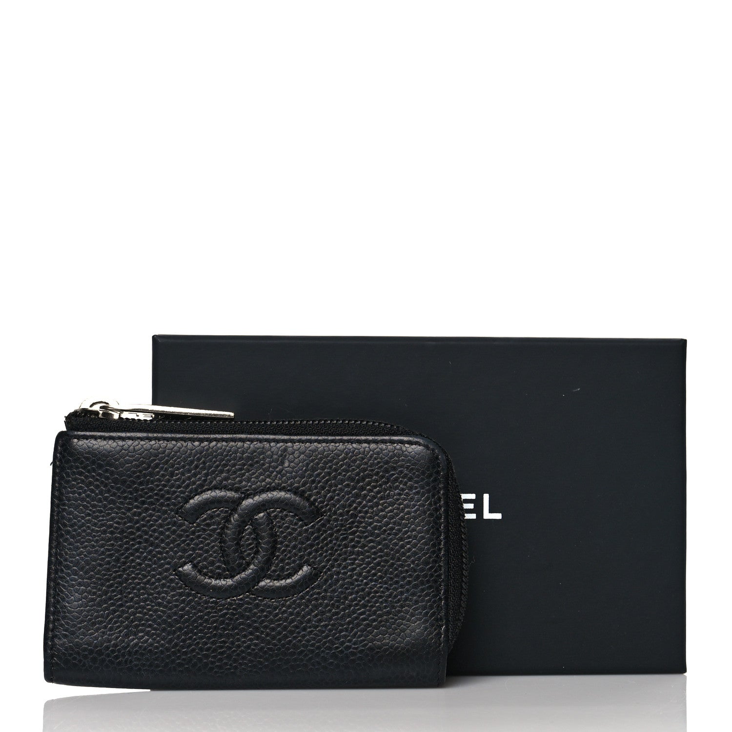 Chanel Caviar Timeless CC Coin Purse Case Black 7 of 7