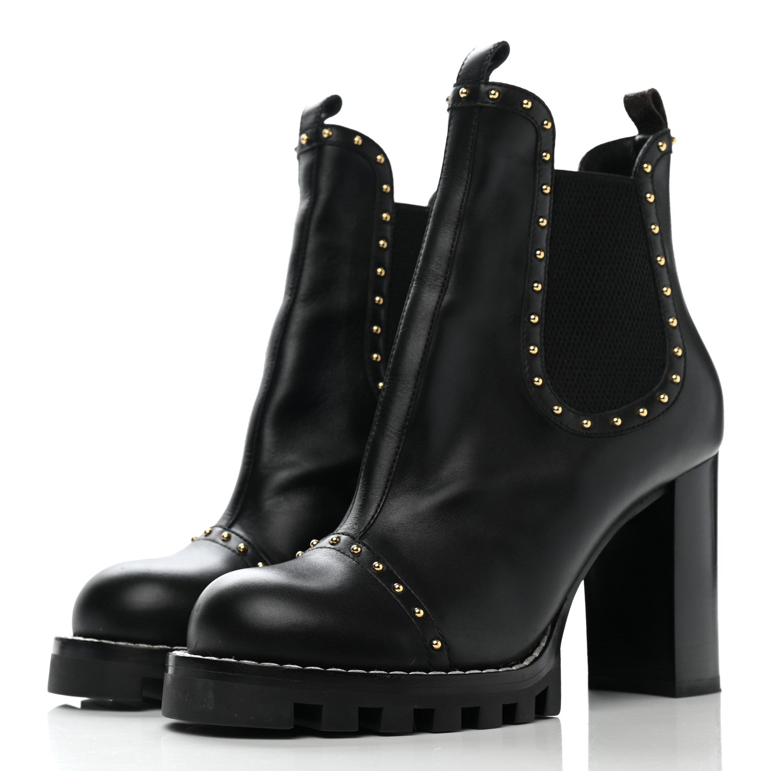 Louis Vuitton Calfskin Rockabilly Chelsea Ankle Boots 41 Black 3 of 8