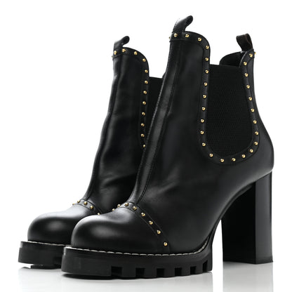 Louis Vuitton Calfskin Rockabilly Chelsea Ankle Boots 41 Black 3 of 8