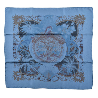Hermes Silk Aloha Dip Dye Scarf 70 Bleu Jean 1 of 3