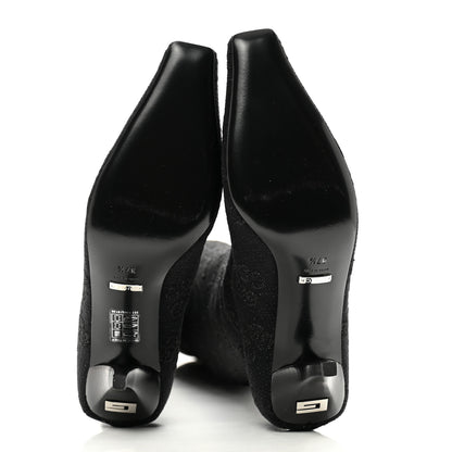 Gucci GG Jersey Knee High Boots 37.5 Black 5 of 8
