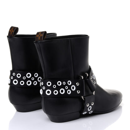 Louis Vuitton Calfskin Rhapsody Ankle Boots 39 Black 3 of 4