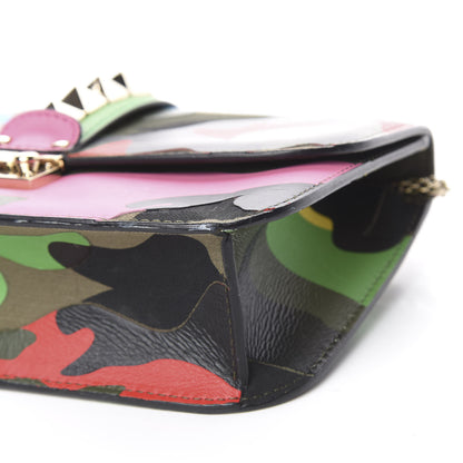 Valentino Garavani Nappa Canvas Camouflage Medium Glam Lock Rockstud Flap Multicolor 8 of 11