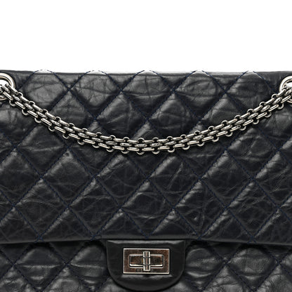 Chanel Aged Calfskin Quilted 2.55 Reissue 226 Flap Navy Blue 5 of 12