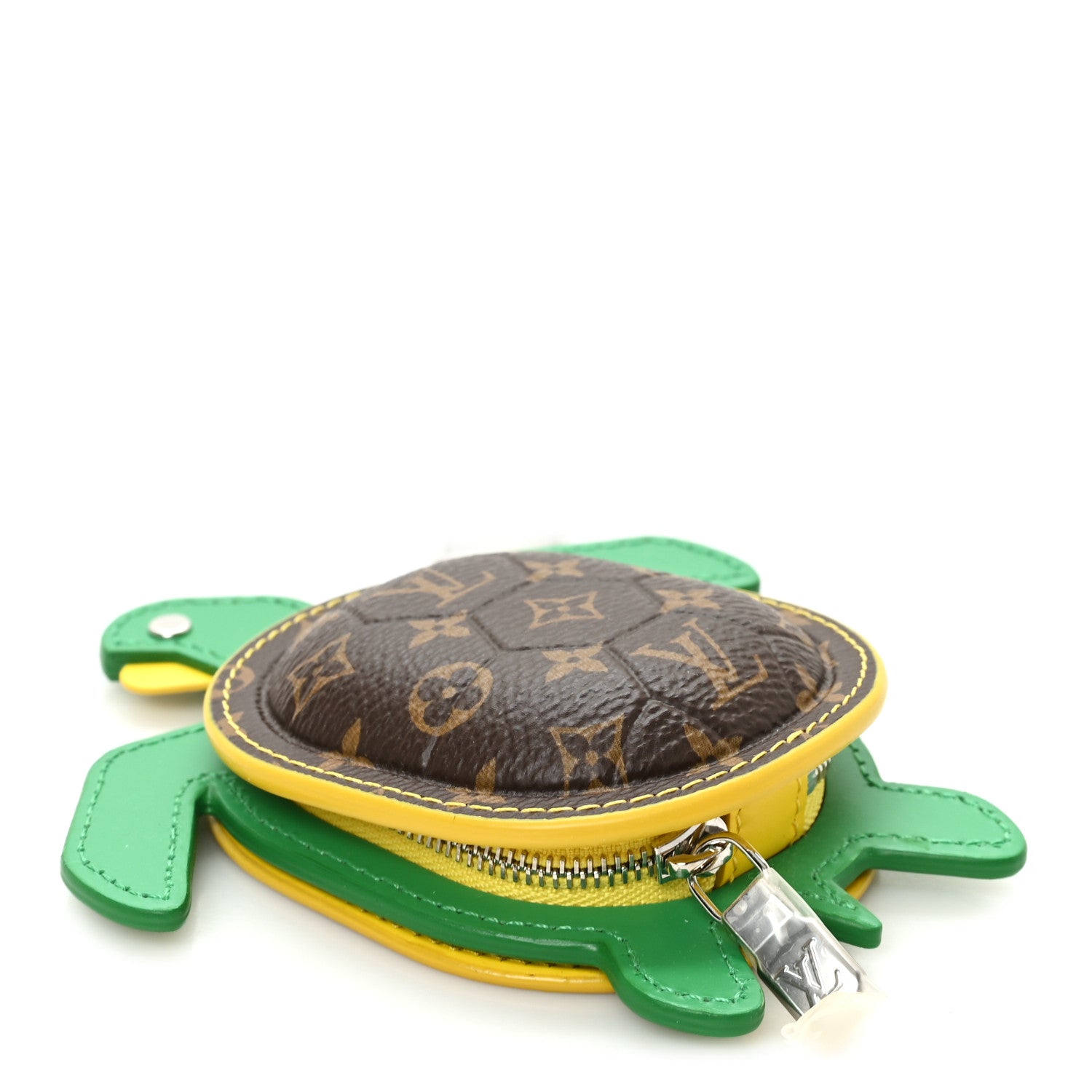 Louis Vuitton Monogram Calfskin LV Turtle Pouch Bag Charm Brown 4 of 6