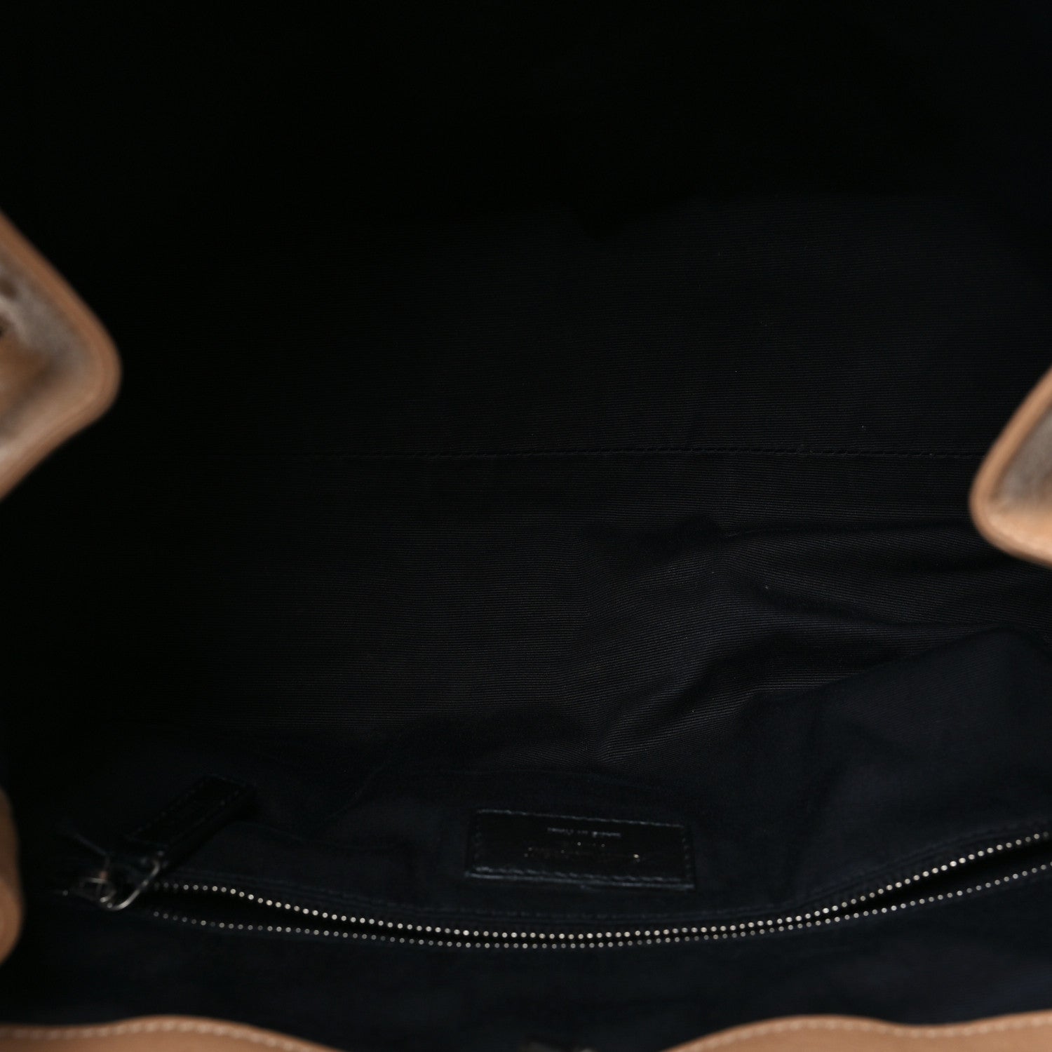 Saint Laurent Pebbled Lambskin Chevron Monogram Large Nolita Beige 5 of 13