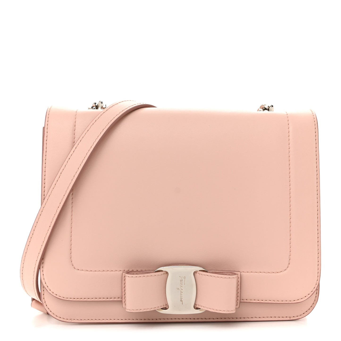 Smooth Calfskin Vara Bow Chain Flap Crossbody Bon Bon