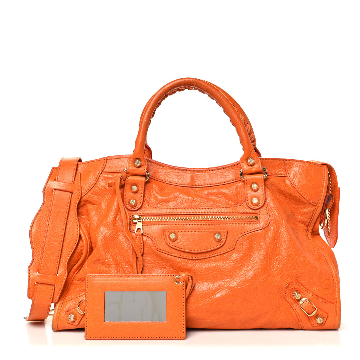 Agneau Giant 12 Gold Hardware City Tangerine