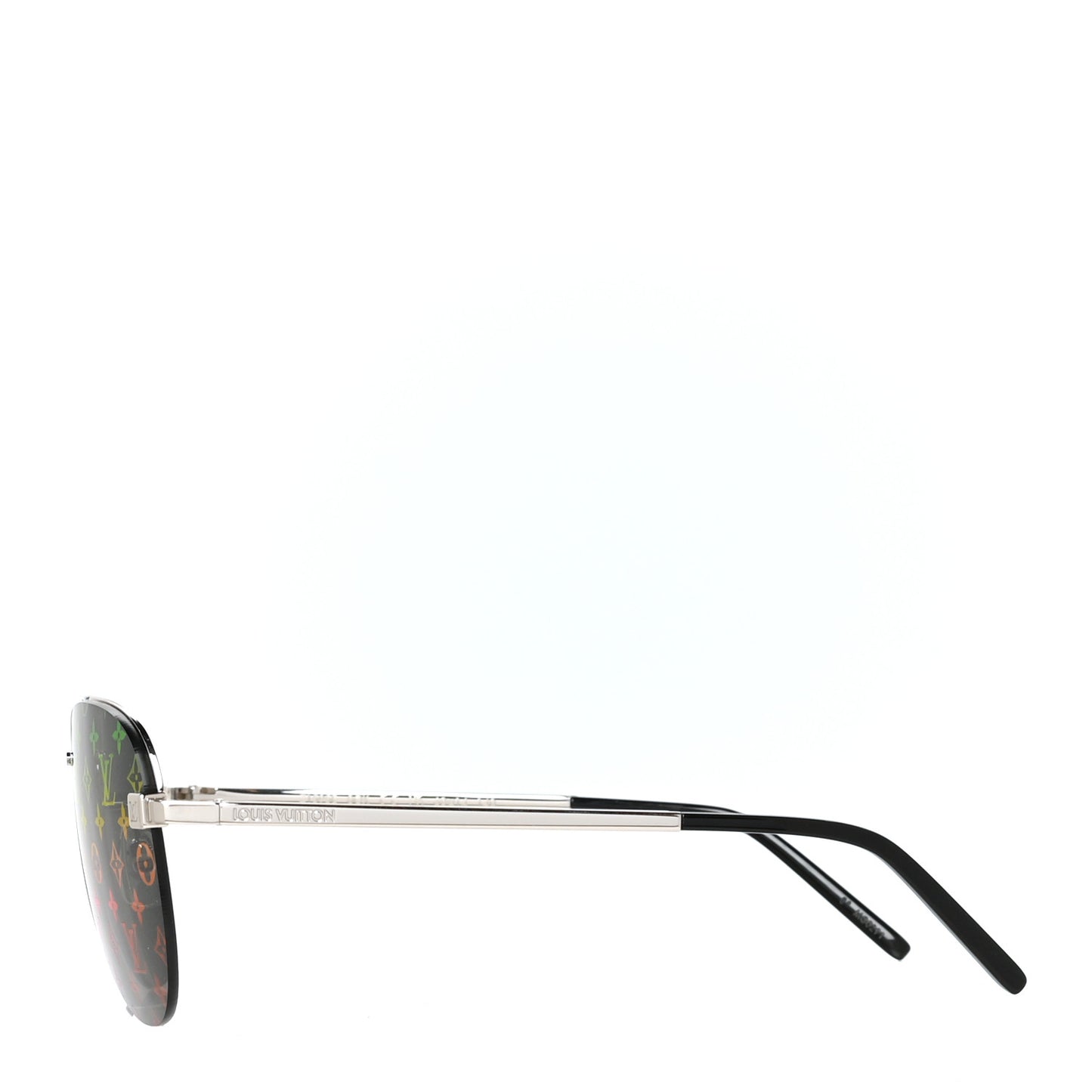 Metal Monogram Clockwise Sunglasses Z1595E Silver Black